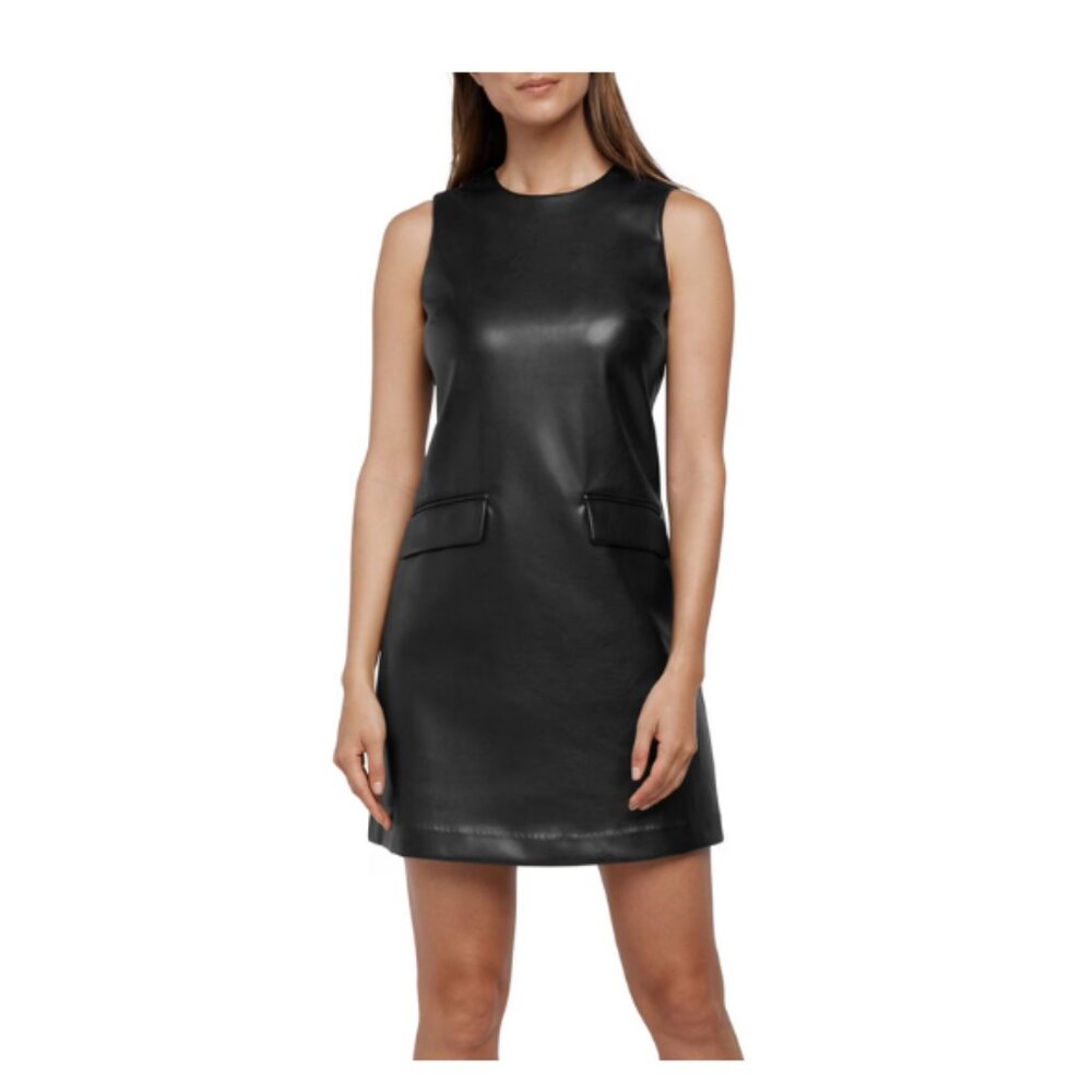Express Women’s Faux Leather Mini Shift Dress - Size M - Black - NWT!!!